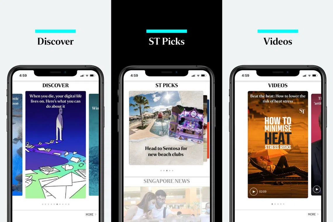 Improved Discover section, ST Picks and 'vertical' videos are among several new features rolled out on The Straits Times app.