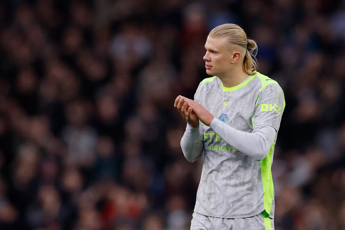 Soccer Football - Premier League - Aston Villa v Manchester City - Villa Park, Birmingham, Britain - October 26, 2025 Manchester City's Erling Haaland looks dejected after the match Action Images via Reuters/Andrew Couldridge