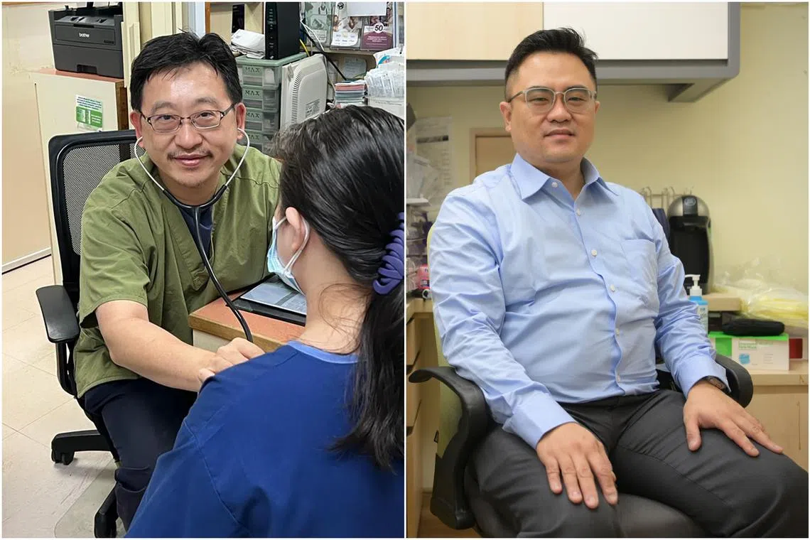 Dr Yap Siong Yew (left) of Cashew Medical and Surgery, and Dr Jonathan Yeo of Family Medicine Clinic Chinatown.