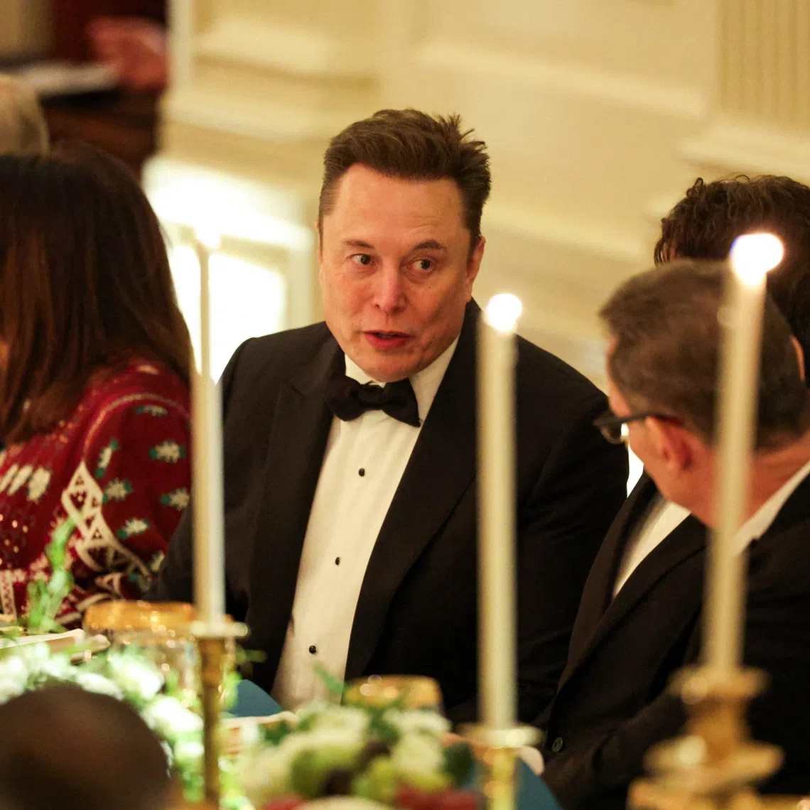 Mr Elon Musk attends a dinner hosted by US President Donald Trump for Saudi Crown Prince Mohammed bin Salman, at the White House on Nov 18.