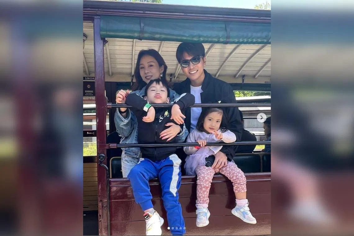 Actor Xu Bin with his wife and two children, Ethan and Elyse, on a vacation in Melbourne, Australia.