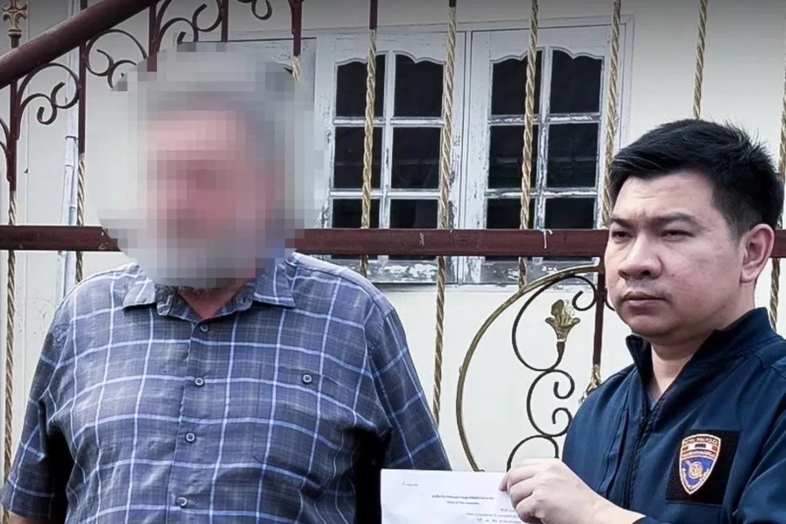 Mr David Stuart Armitage (left), who had fled the UK, was residing in Thailand for an extended period.