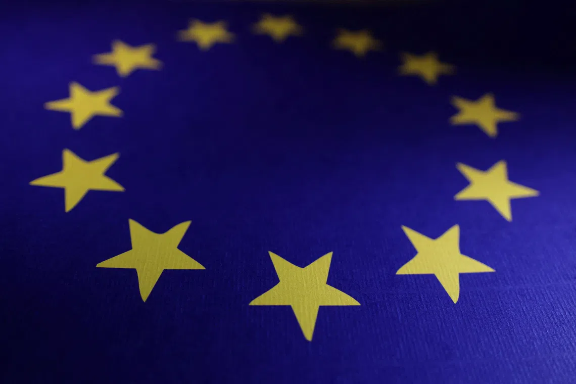 EU flag is seen in this illustration taken, April 24, 2024. REUTERS/Dado Ruvic/Illustration