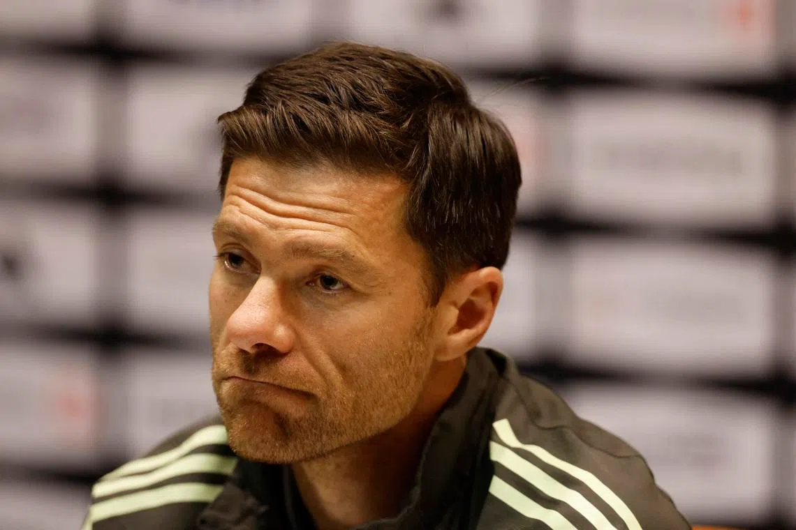 FILE PHOTO: Soccer Football - Spanish Super Cup - Final - Real Madrid Press Conference - King Abdullah Sport City Stadium, Jeddah, Saudi Arabia - January 10, 2026 Real Madrid coach Xabi Alonso during the press conference REUTERS/Vincent West/File Photo