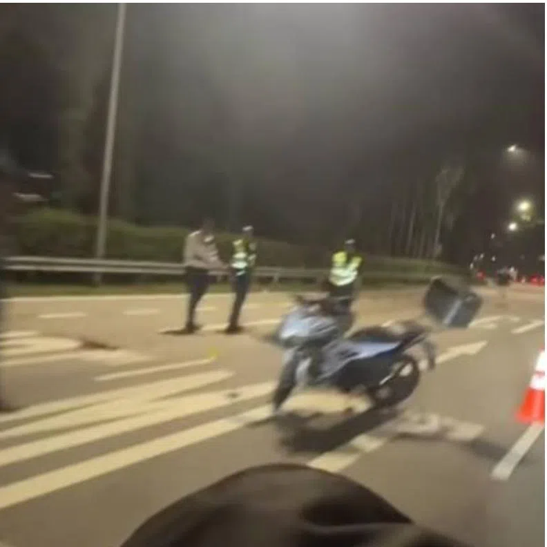 A 31-year-old male motorcyclist was taken unconscious to hospital, where he subsequently died, the police said.