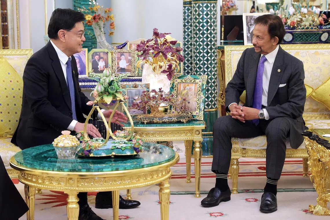  Deputy Prime Minister Heng and Mrs Heng also had a joint audience with the Sultan and Her Majesty Raja Isteri Pengiran Anak Hajah Saleha. 