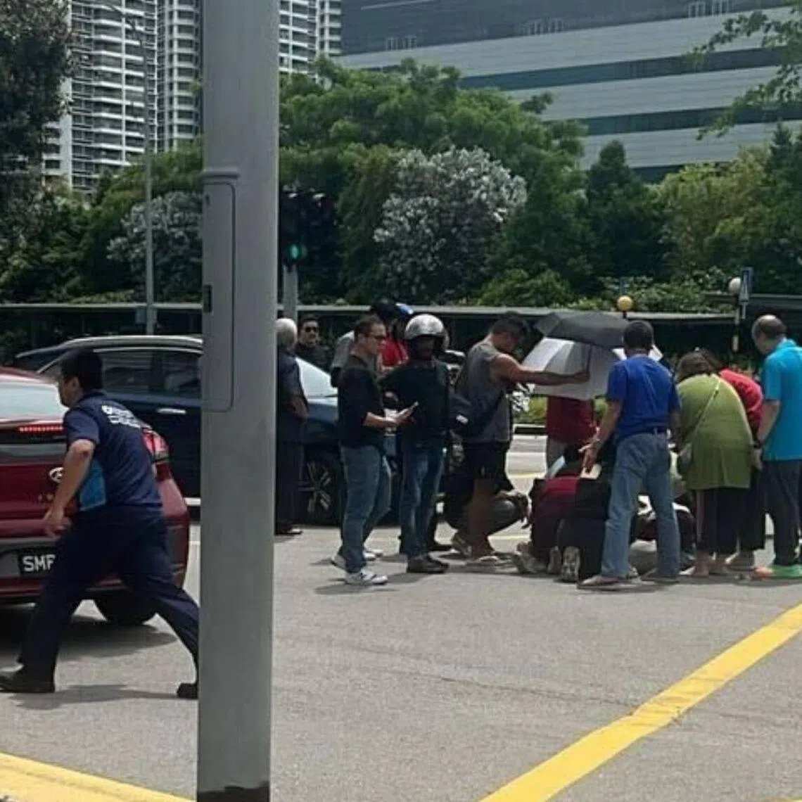 The accident involved two cars and a pedestrian at the junction of Kallang Bahru and Lavender Street towards Balestier Road.