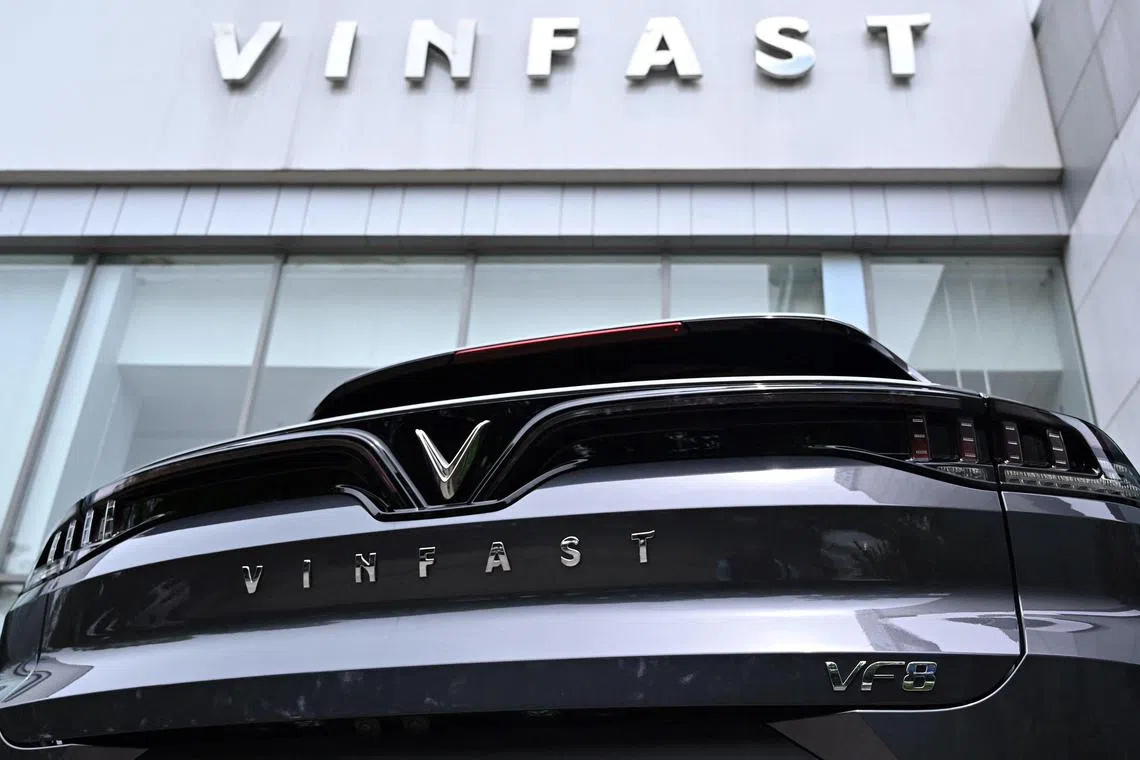 VinFast's rally was halted sharply on Tuesday as the shares fell 44 per cent, wiping off US$83 billion from its market cap.