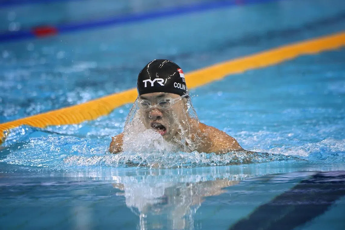 Colin Soon, seen here at the Citi Para Swimming  World Series Singapore in May, won the SB13 50m breaststroke at the Asean Para Games in Cambodia on Monday to add to his SB13 100m breaststroke gold medal on Sunday.