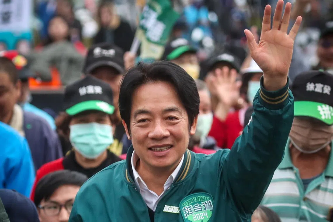 With just a month to go before the election, Mr Lai Ching-te is leading in the opinion polls.