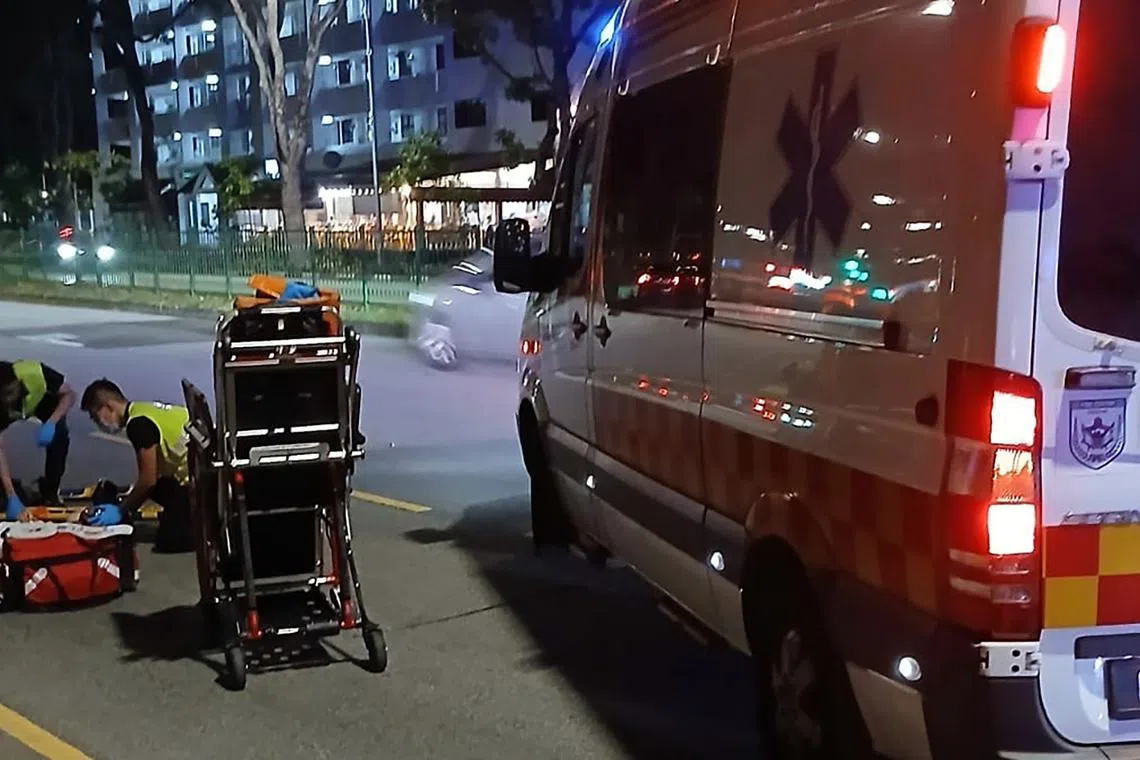 The motorcyclist, a 19-year-old man, was also taken unconscious to the hospital.