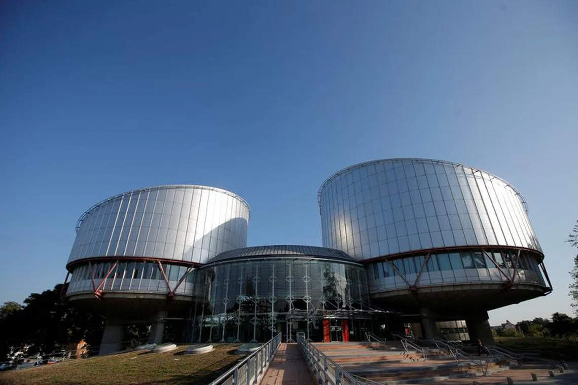 FILE PHOTO: The building of the European Court of Human Rights is seen ahead of the start of a hearing concerning Ukraine's lawsuit against Russia regarding human rights violations in Crimea, in Strasbourg, France, September 11, 2019.  REUTERS/Vincent Kessler/File Photo