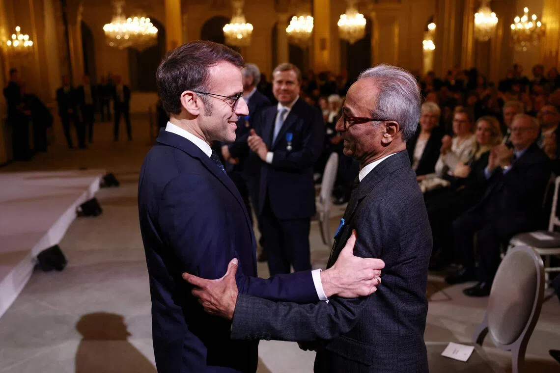 French President Emmanuel Macron praised Pakistan-born newspaper hawker Ali Akbar Akbar, 73, as an example of integration which “makes our country stronger and prouder”.