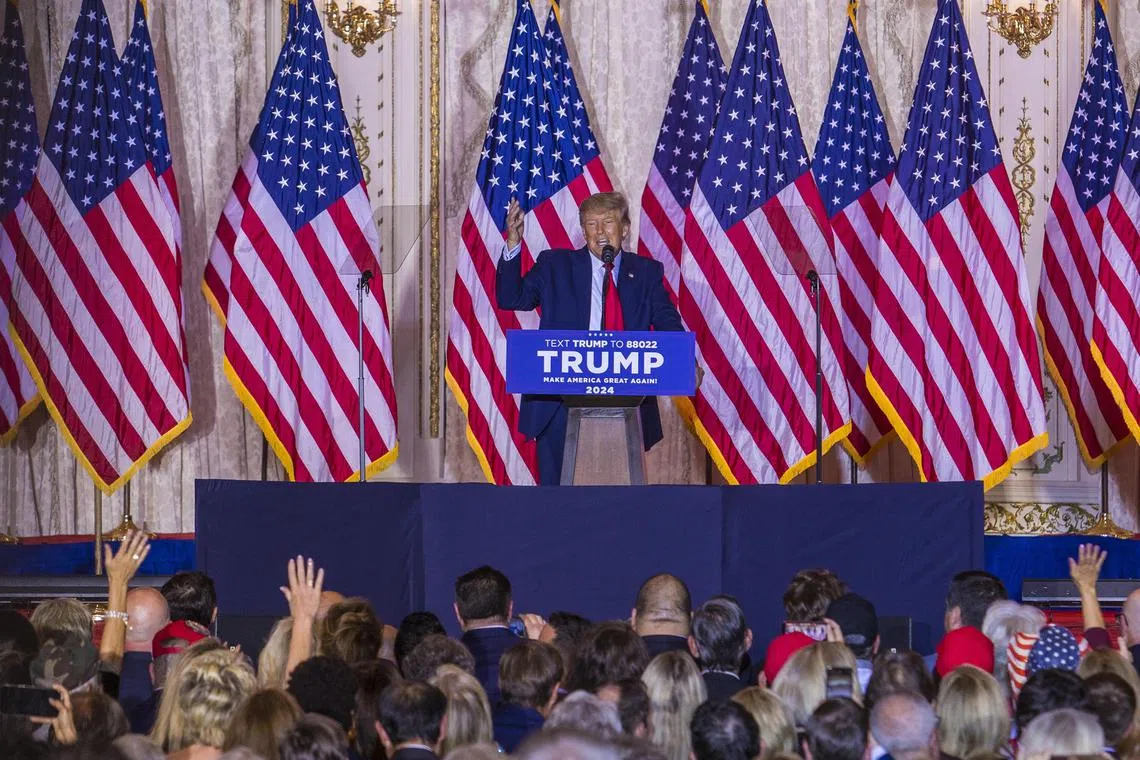 Mr Donald Trump's statement, suggesting the termination of the US Constitution to overturn the 2020 election, drew a degree of bipartisan condemnation over the weekend, with a flood from Democrats and a trickle from Republicans. 