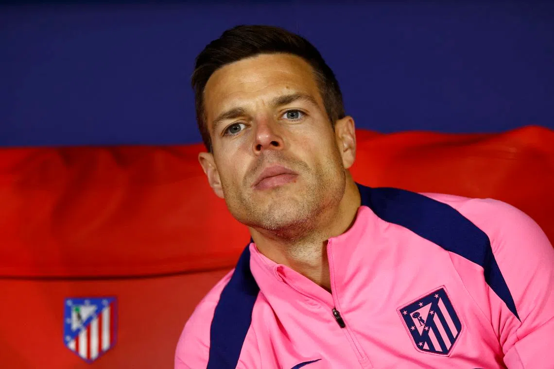 FILE PHOTO: Soccer Football - Champions League - Round of 16 - Second Leg - Atletico Madrid v Real Madrid - Metropolitano, Madrid, Spain - March 12, 2025 Atletico Madrid's Cesar Azpilicueta before the matchn REUTERS/Susana Vera/File Photo