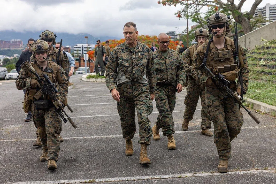 A photo posted online by the X account of US Southern Command shows General Francis Donovan visiting Caracas on May 23.