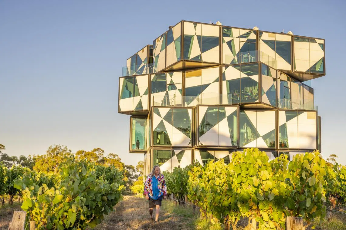 A 45-minute drive from Adelaide, d'Arenberg is not just your typical winery but doubles as a surrealist playground with an iconic building shaped like a Rubik's cube. 