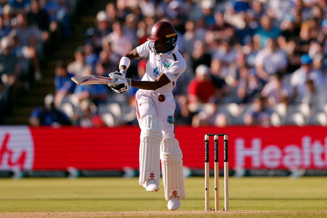 Cricket - Third Test - England v West Indies - Edgbaston Cricket Ground, Birmingham, Britain - July 27, 2024 West Indies' Alick Athanaze in action Action Images via Reuters/Andrew Couldridge