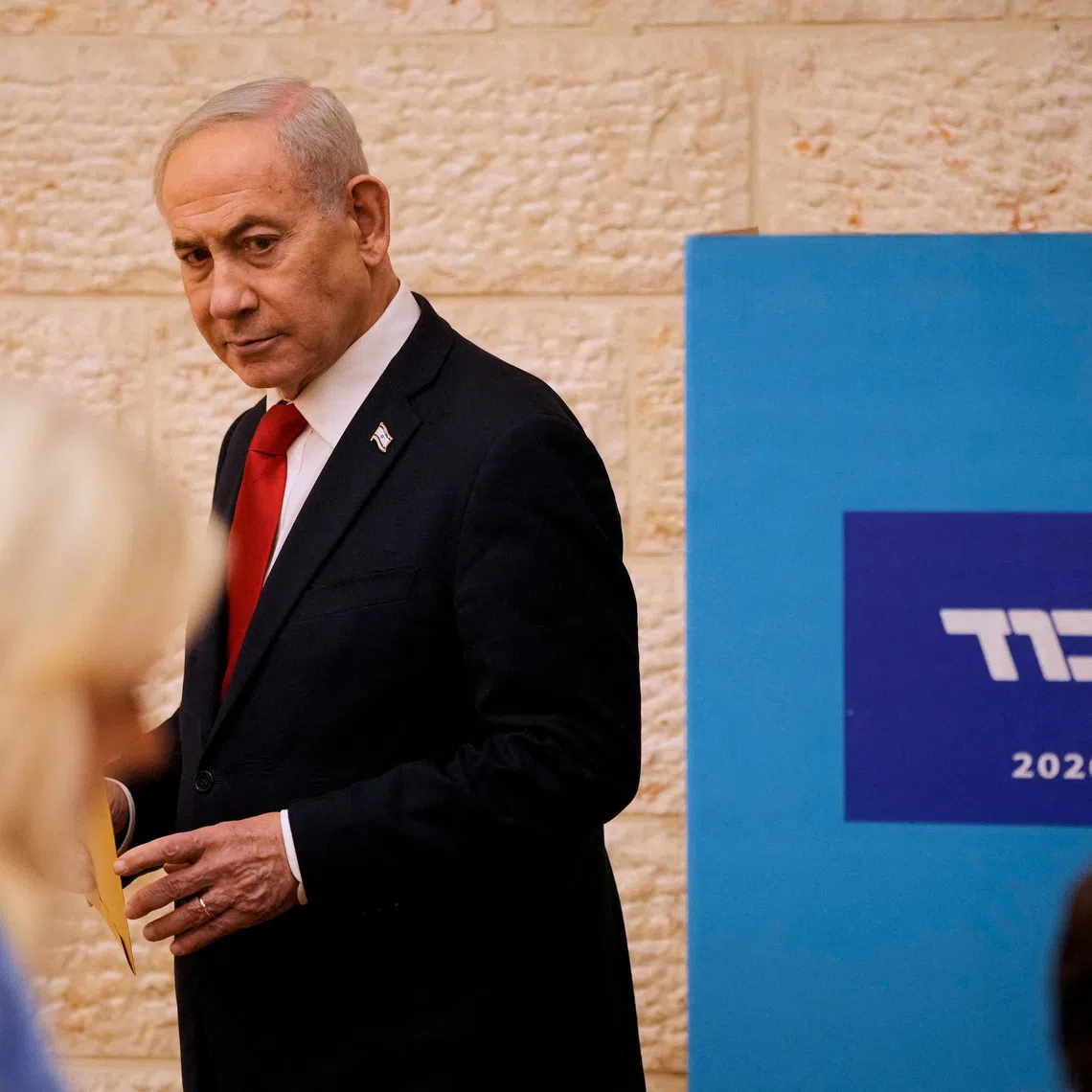 FILE PHOTO: Israeli Prime Minister Benjamin Netanyahu, votes in Likud party primary elections ahead of Israel’s general election in October, in Jerusalem, Monday, August. 17, 2026.   Ohad Zwigenberg/Pool via REUTERS/File Photo
