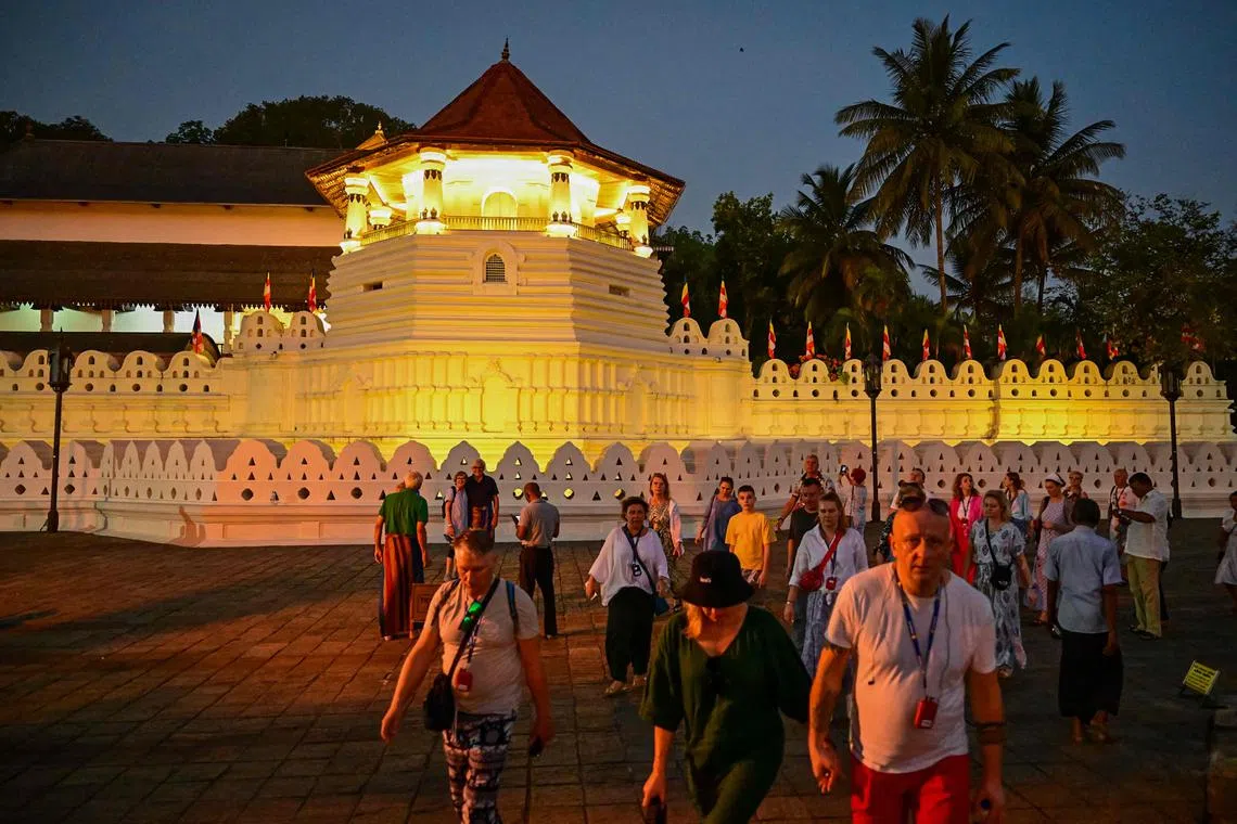 The number of tourists visiting Sri Lanka jumped to 210,000 in December, more than double the 91,900 a year earlier.