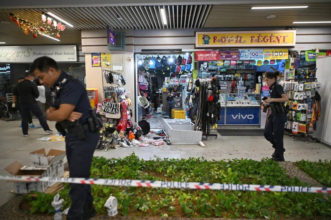 The incident happened at around 4pm at Pasir Ris West Plaza on Dec 20.