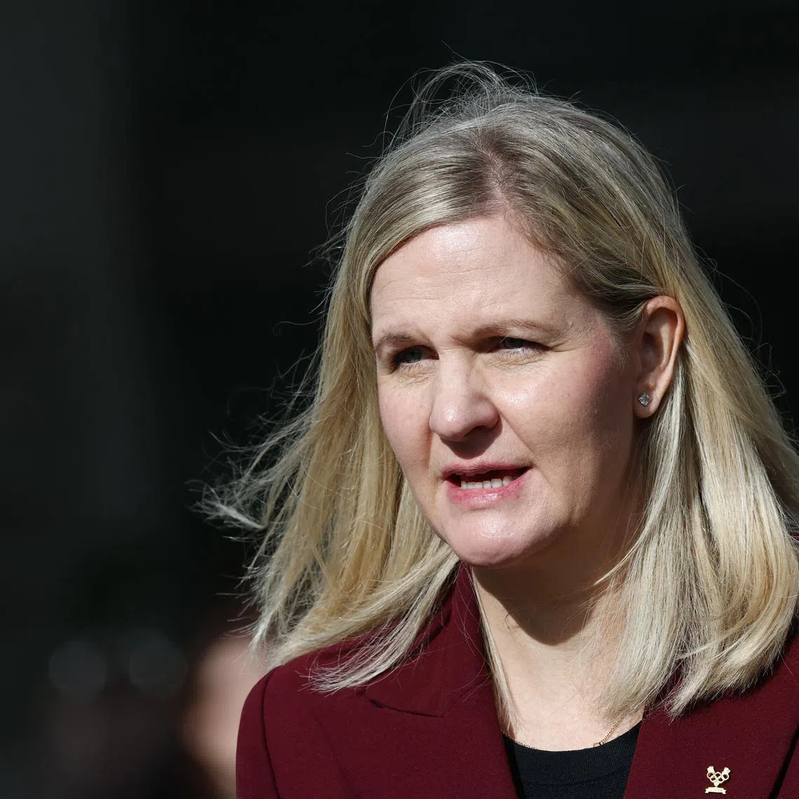 Olympics - 2026 Milano-Cortina Winter Olympics - 2026 Milano-Cortina Winter Olympics Flame Lighting Ceremony - Ancient Olympia, Greece - November 26, 2025 International Olympic Committee (IOC) president Kirsty Coventry after the ceremony REUTERS/Stephane Mahe