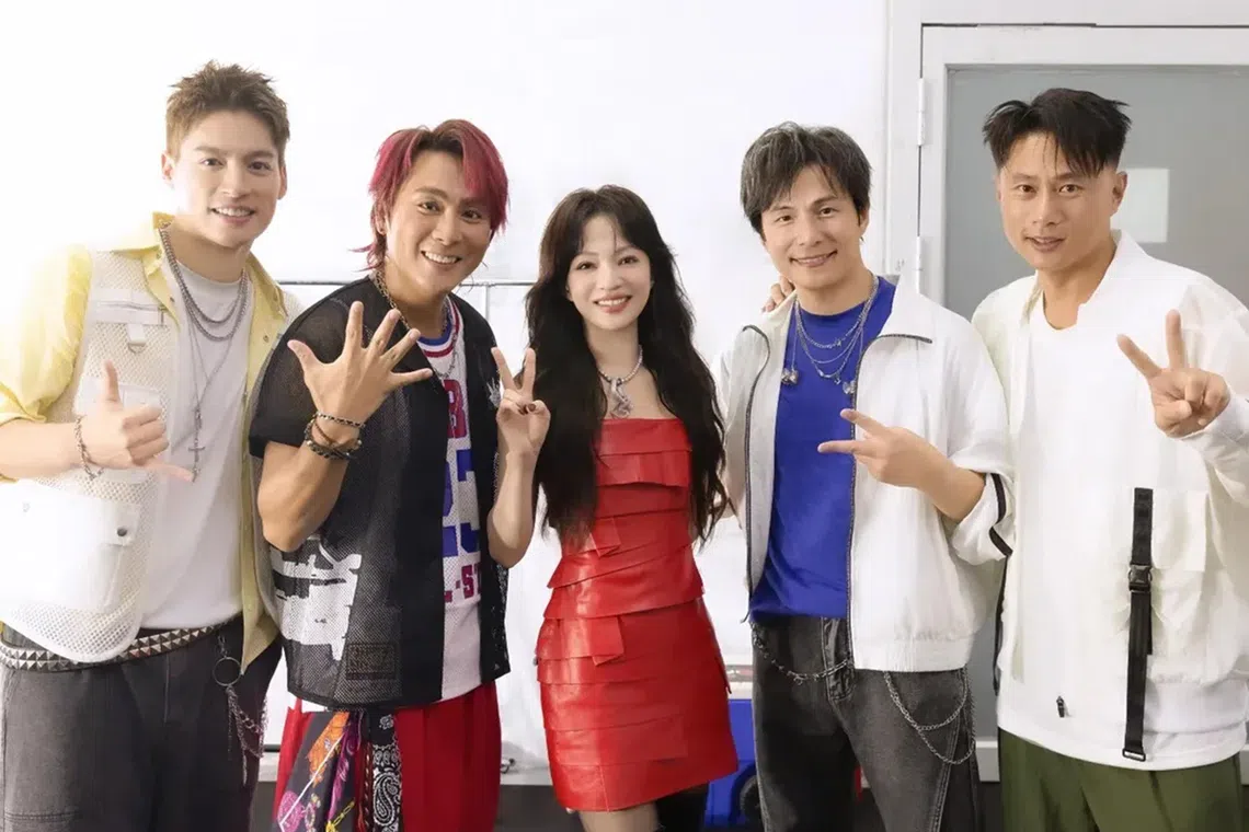My MVP Valentine cast members (from left) Jason Hsu, Zax Wang, Angela Chang, Tony Sun and Rio Peng in 2025.