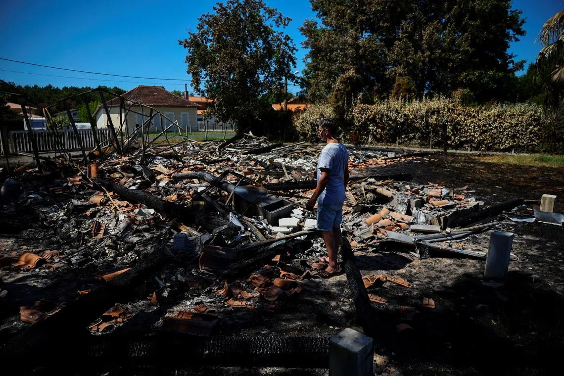 'There's nothing left': French wildfire survivors return to burnt homes