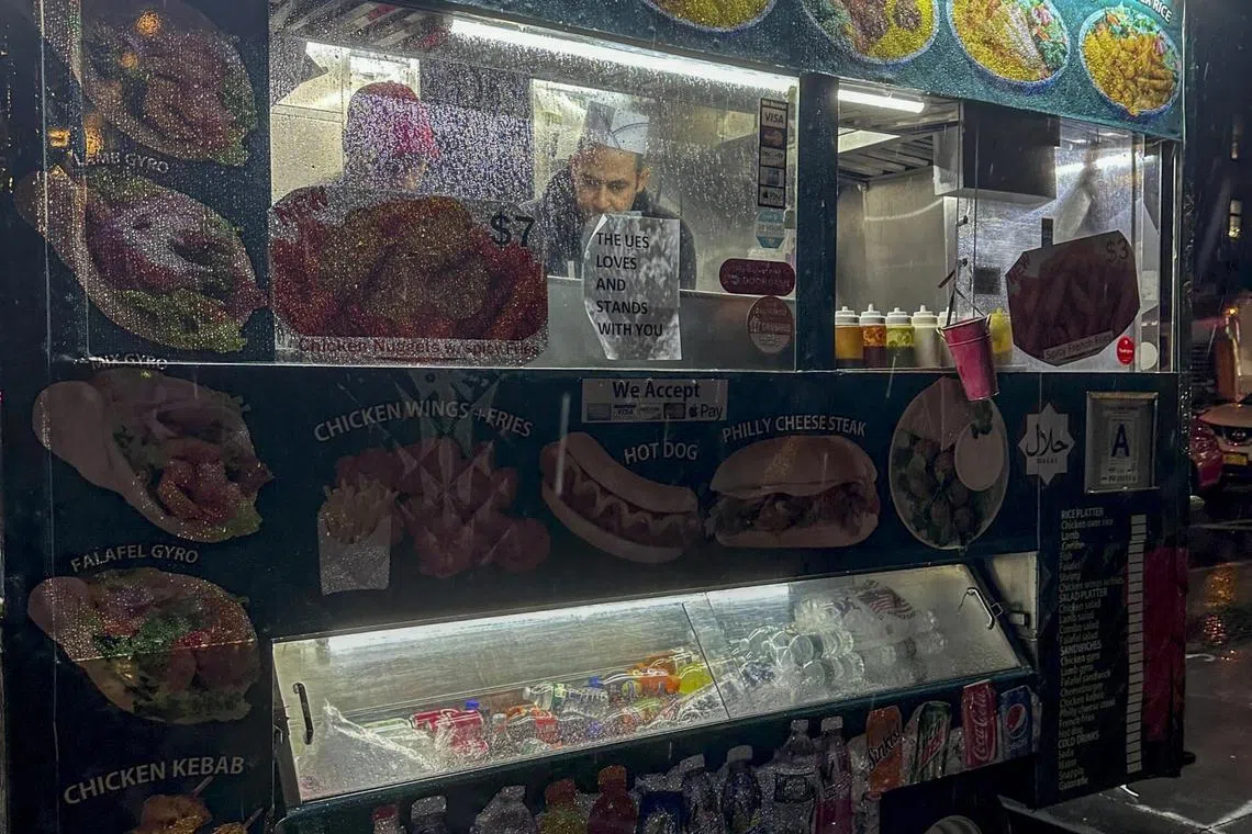 The Q Halal Cart in New York where Stuart Seldowitz, a former US State Department employee, harassed a vendor.