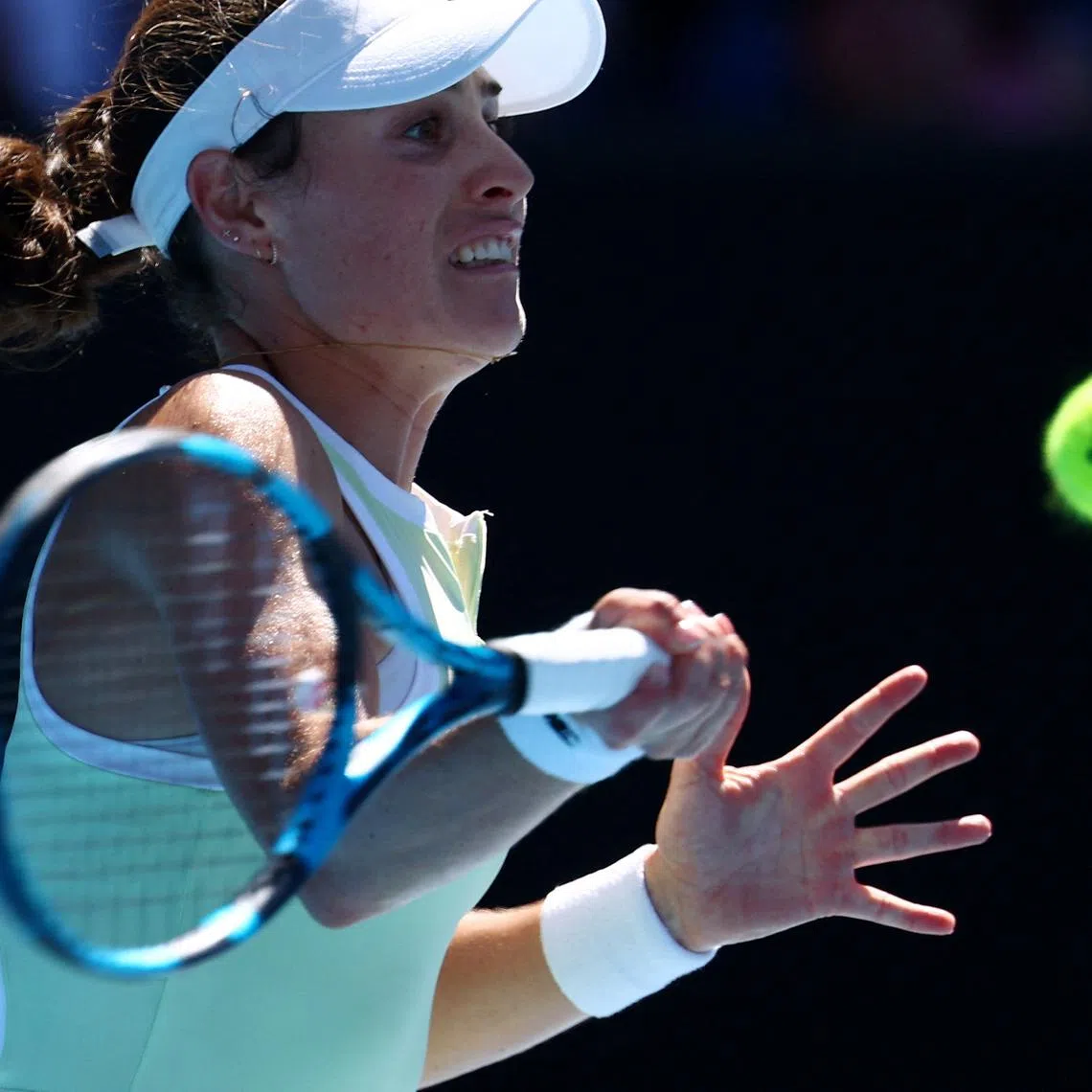 FILE PHOTO: Tennis - Australian Open - Melbourne Park, Melbourne, Australia - January 14, 2025 Australia's Kimberly Birrell in action during her first round match against Germany's Eva Lys REUTERS/Edgar Su/File Photo