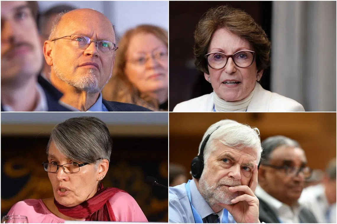 IPCC's candidates consist of (clockwise from top left) Jean-Pascal van Ypersele, Thelma Krug, Jim Skea and Debra Roberts.