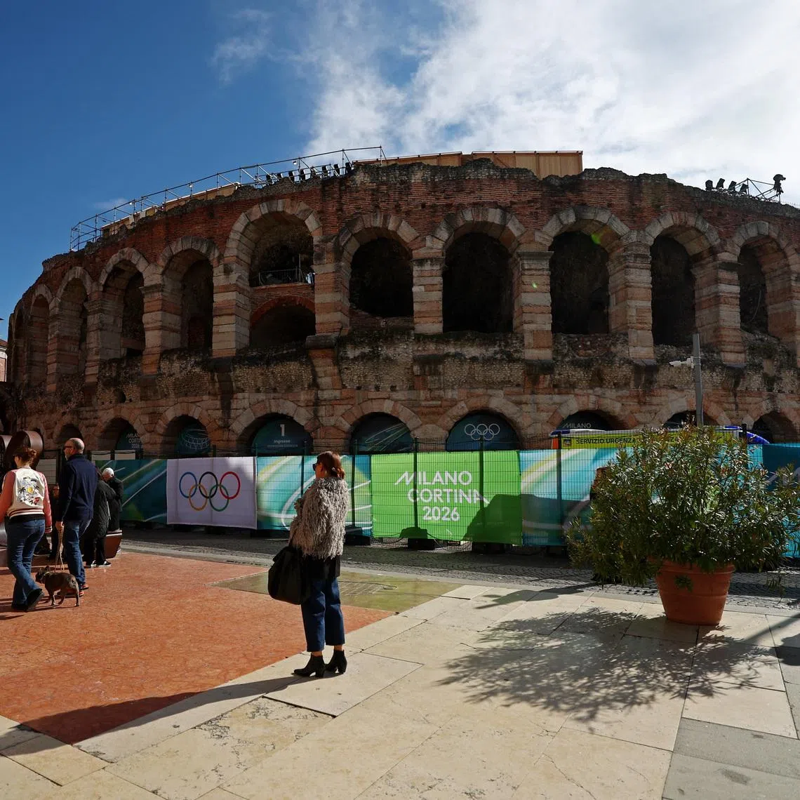 Milano Cortina 2026 Winter Olympics - Arena di Verona, Verona, Italy - February 20, 2026 General view of Arena di Verona ahead of the closing ceremony REUTERS/Lisi Niesner