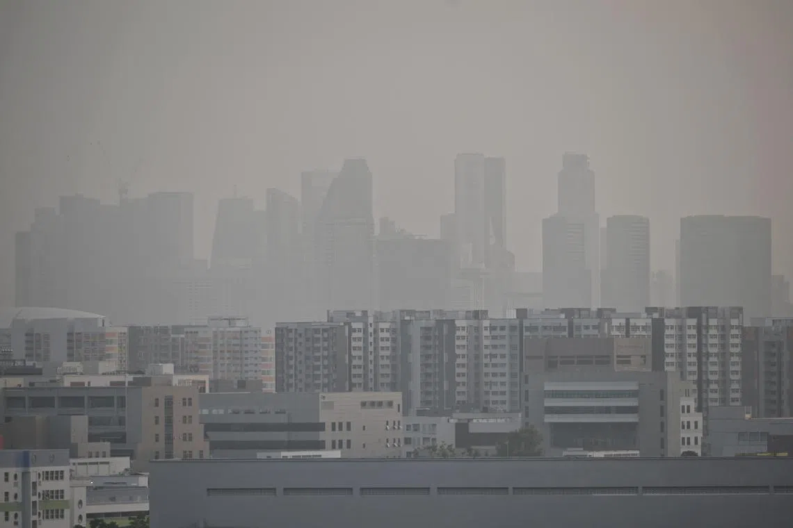 Haze seen from Premier @ Kaki Bukit on Oct 8, 2023. 