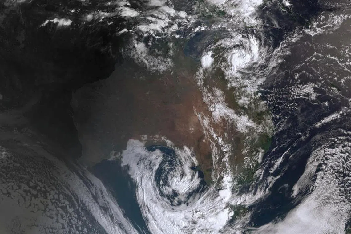 A satellite image taken by the Bureau of Meteorology on the morning of Wednesday, shows Tropical Cyclone Jasper as it approaches the Queensland coast, Australia December 13, 2023. AAP Image/Supplied by Bureau of Meteorology via REUTERS