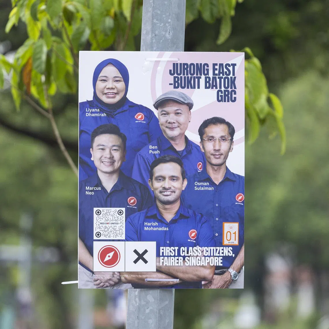 The Elections Department will consider waiving the fee if the posters prove to have been tampered with, as Red Dot United had earlier claimed.