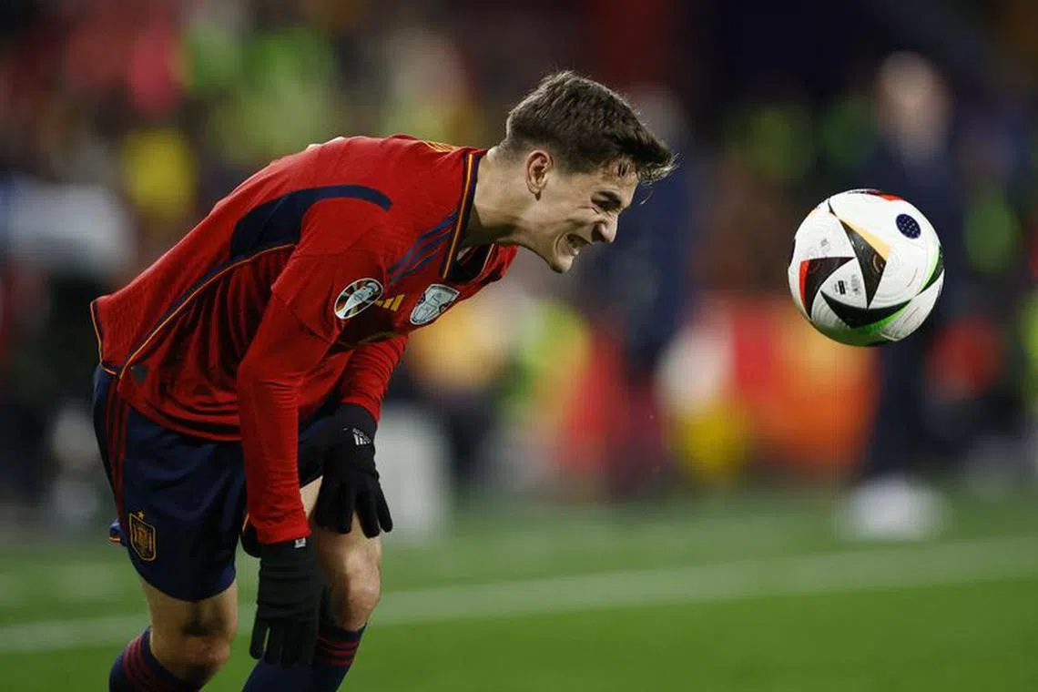 Soccer Football - Euro 2024 Qualifier - Group A - Spain v Georgia - Estadio Jose Zorrilla, Valladolid, Spain - November 19, 2023  Spain's Gavi in action REUTERS/Juan Medina/ File photo