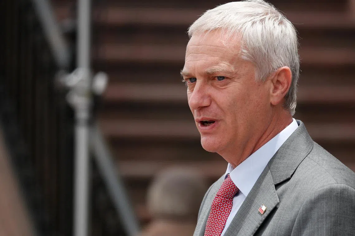 President-elect Jose Antonio Kast speaks to the media after a meeting with President Gabriel Boric at La Moneda Presidential Palace after Kast won in the runoff presidential election, in Santiago, Chile December 15, 2025. REUTERS/Rodrigo Garrido