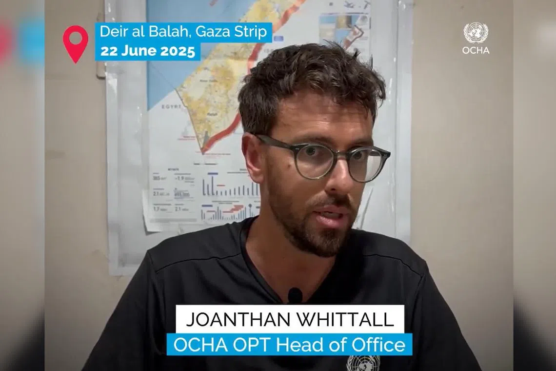 Israel's foreign minister has ordered the residency permit of OCHA head Jonathan Whittall to be withdrawn.