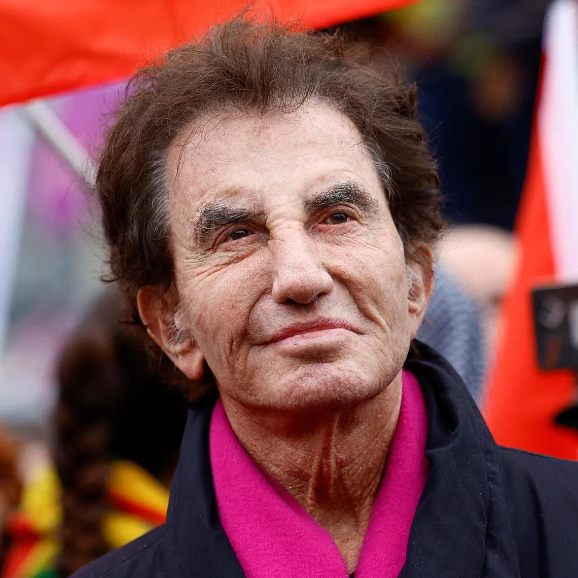 Former French Minister of Culture Jack Lang looks on, as members of the Kurdish community gather at the Place de la Republique square, following a shooting, in Paris, France December 24, 2022. REUTERS/Sarah Meyssonnier