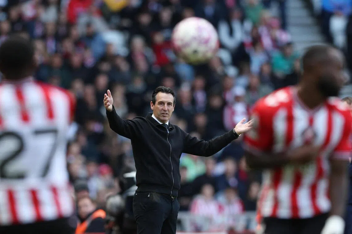 Unai Emery's Aston Villa side are still winless after their first five Premier League games this season.