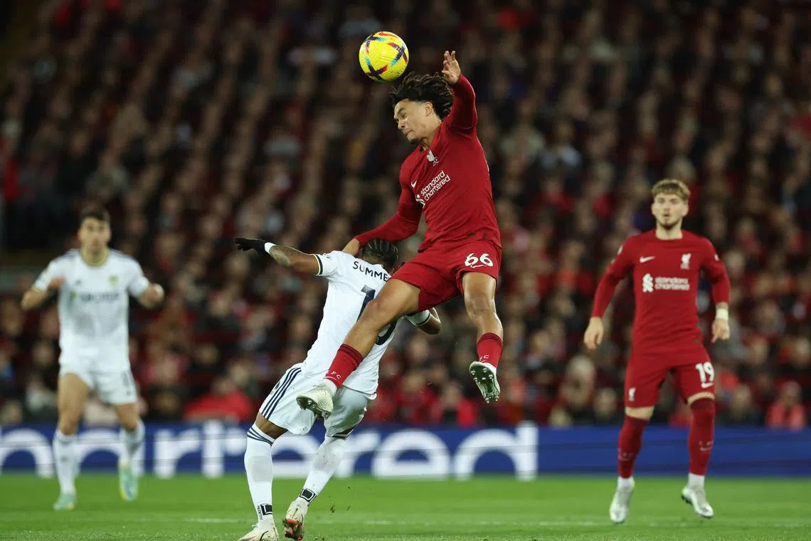 Liverpool's Trent Alexander-Arnold in action on Oct 29, 2022.
