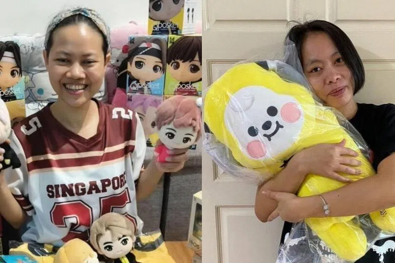 Domestic helpers Hendry (left) and Nurwati (right) were gifted BTS concert tickets by their employers.