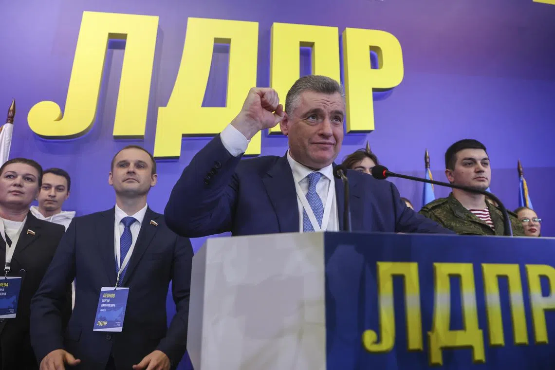 Leonid Slutsky from the Kremlin-friendly Liberal Democratic Party of Russia has said his candidacy would not “take away votes” from Putin, who is expected to win a fifth term in 2024's elections.