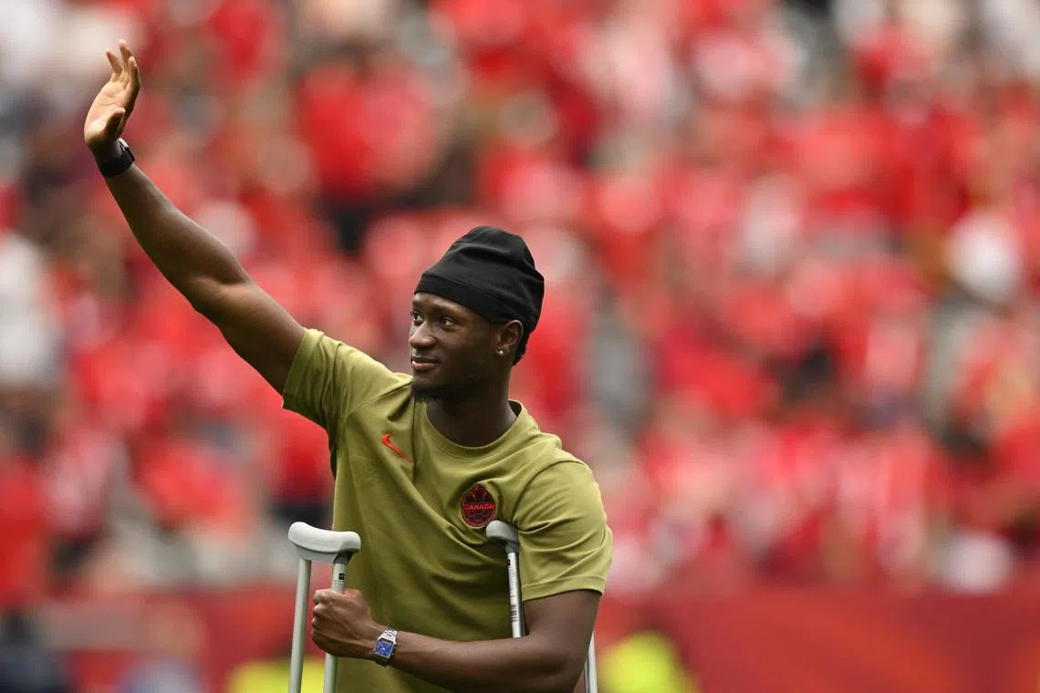 Jun 24, 2026; Vancouver, British Columbia, CAN; Canada midfielder Ismael Kone (8) waves to fans after the game against Switzerland during a Group B match in the 2026 FIFA World Cup at BC Place Vancouver. Mandatory Credit: Anne-Marie Sorvin-Imagn Images