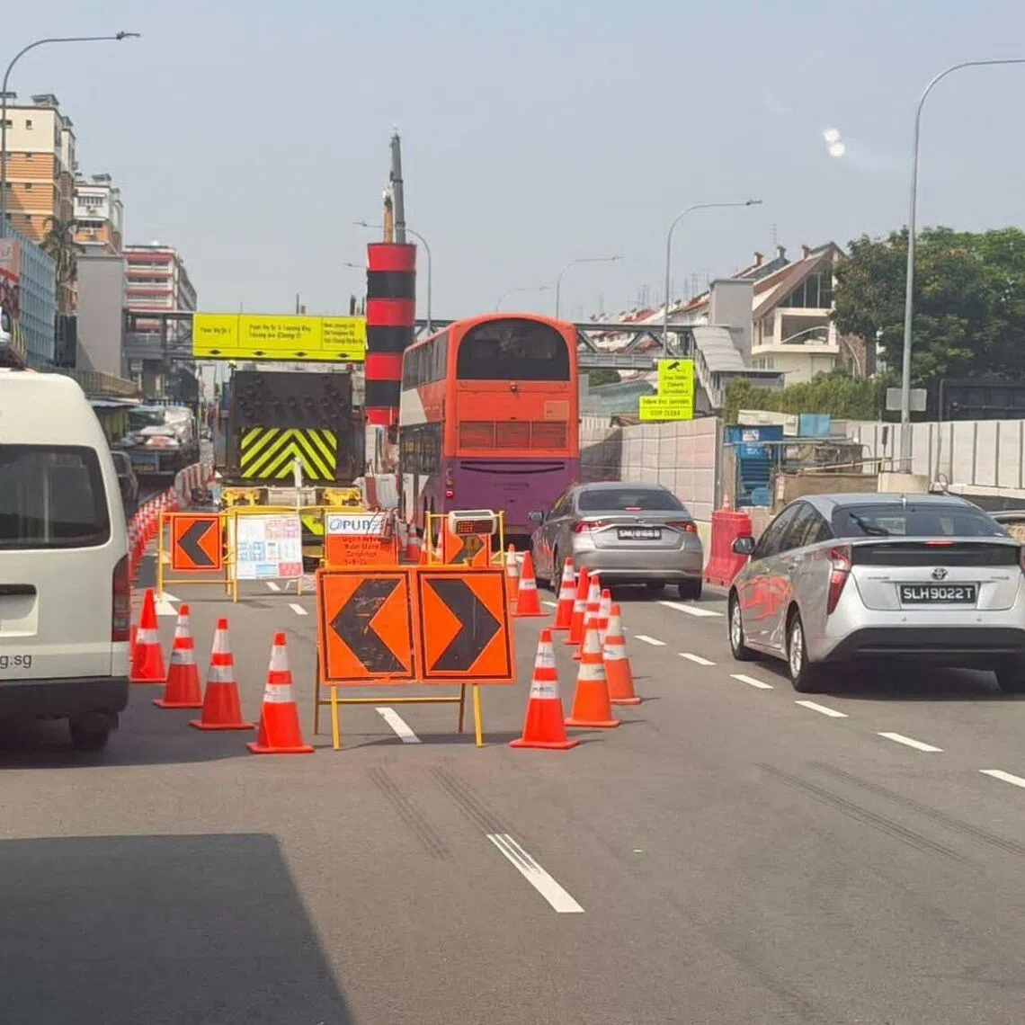 Emergency repair works will be carried out overnight along Loyang Avenue towards Changi, and are expected to be completed by the morning of Sept 4.