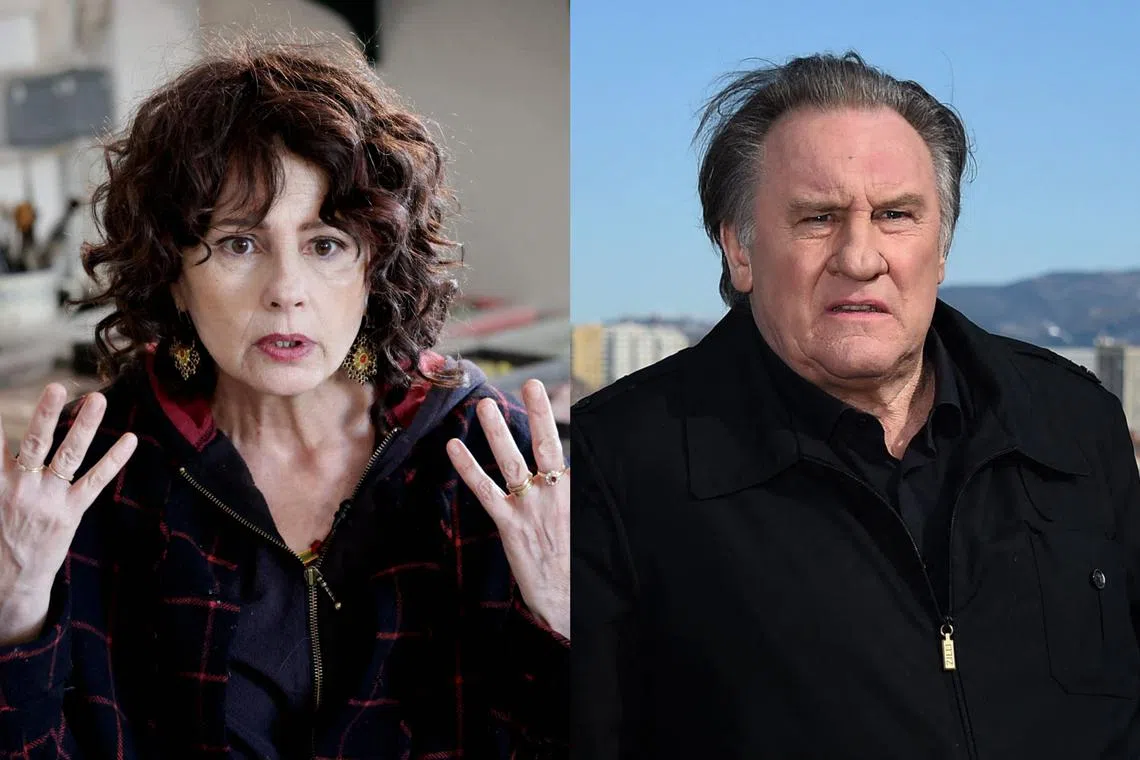 Anouk Grinberg (left) worked with Gerard Depardieu on The Green Shutters, and says actors on the movie were subjected to his "salacious nonsense from morning to night".