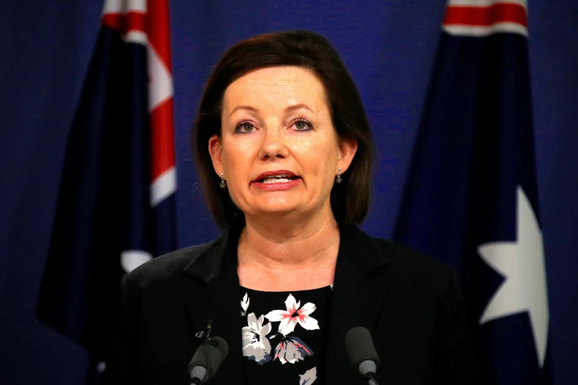 FILE PHOTO: Sussan Ley, Australia's Minister for Sport, speaks during a media conference in Sydney, Australia, July 25, 2016.    REUTERS/David Gray/File Photo