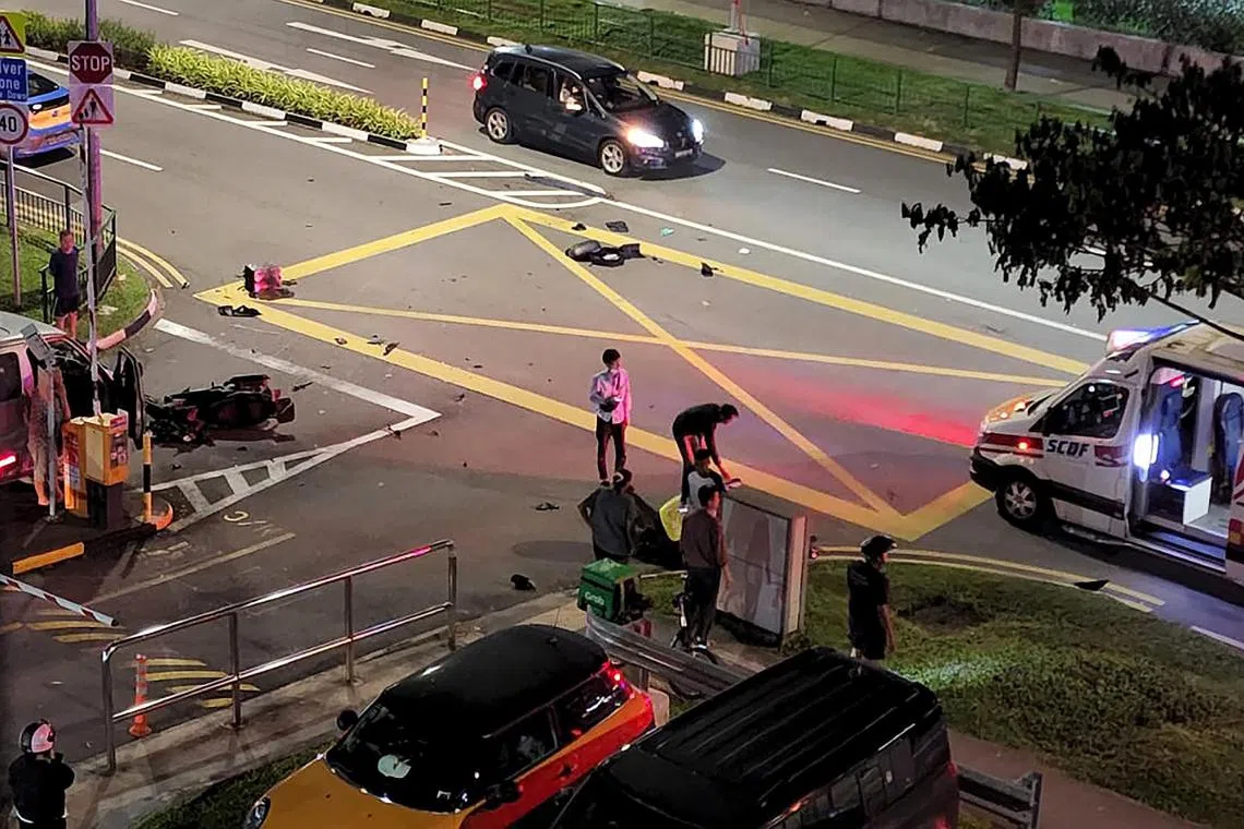 The taxi driver was reportedly making a U-turn when the accident happened.