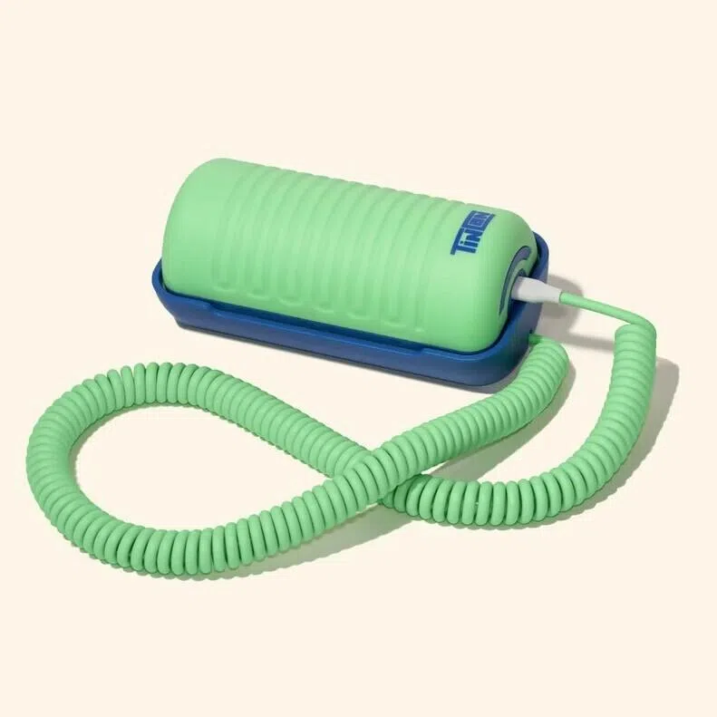 The Tin Can plugs into a wall outlet and includes a speakerphone, speed dial buttons and an answering machine feature. 