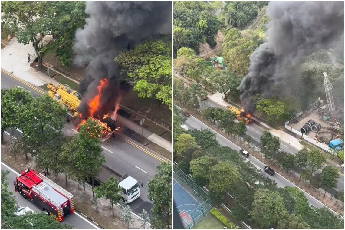 The Singapore Civil Defence Force said that it was alerted at 7.30am to the fire near 71 West Coast Highway.